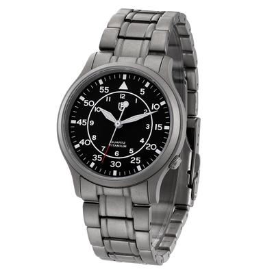 BERNY Titanium Watch with Sweep Second Quartz Analog Quartz Water Resistant To 5 Lightweight Titanium Men's Japanese-Made Movement, Watch, ATM,
