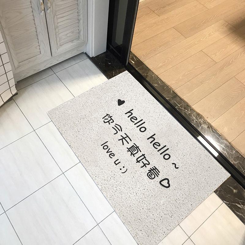 Waterproof Letter Door Mats Household Anti-slip Bathroom Shower Floor Mat Welcome Entrance Doormat Easy To Clean Feet Pad Simple
