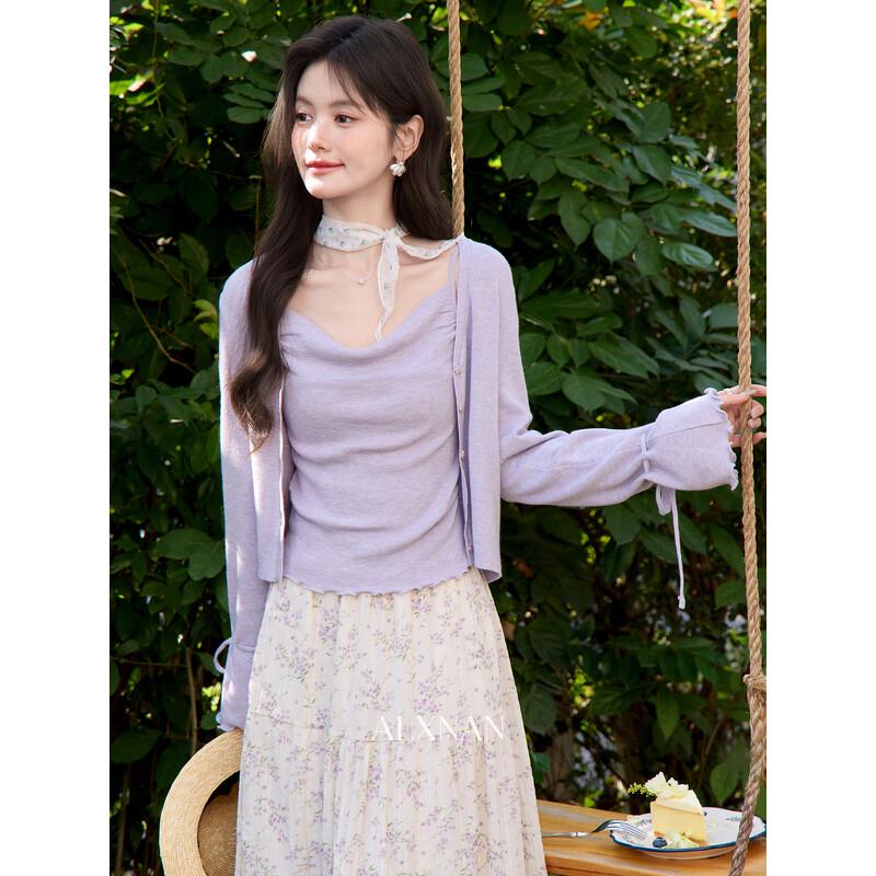Women s Purple Knit Pullover Top S