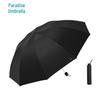 Tiian 33724E Three-Fold Sun & Rain Umbrella: Upgraded Black Sunshade with UV Protection for Business & Personal Use