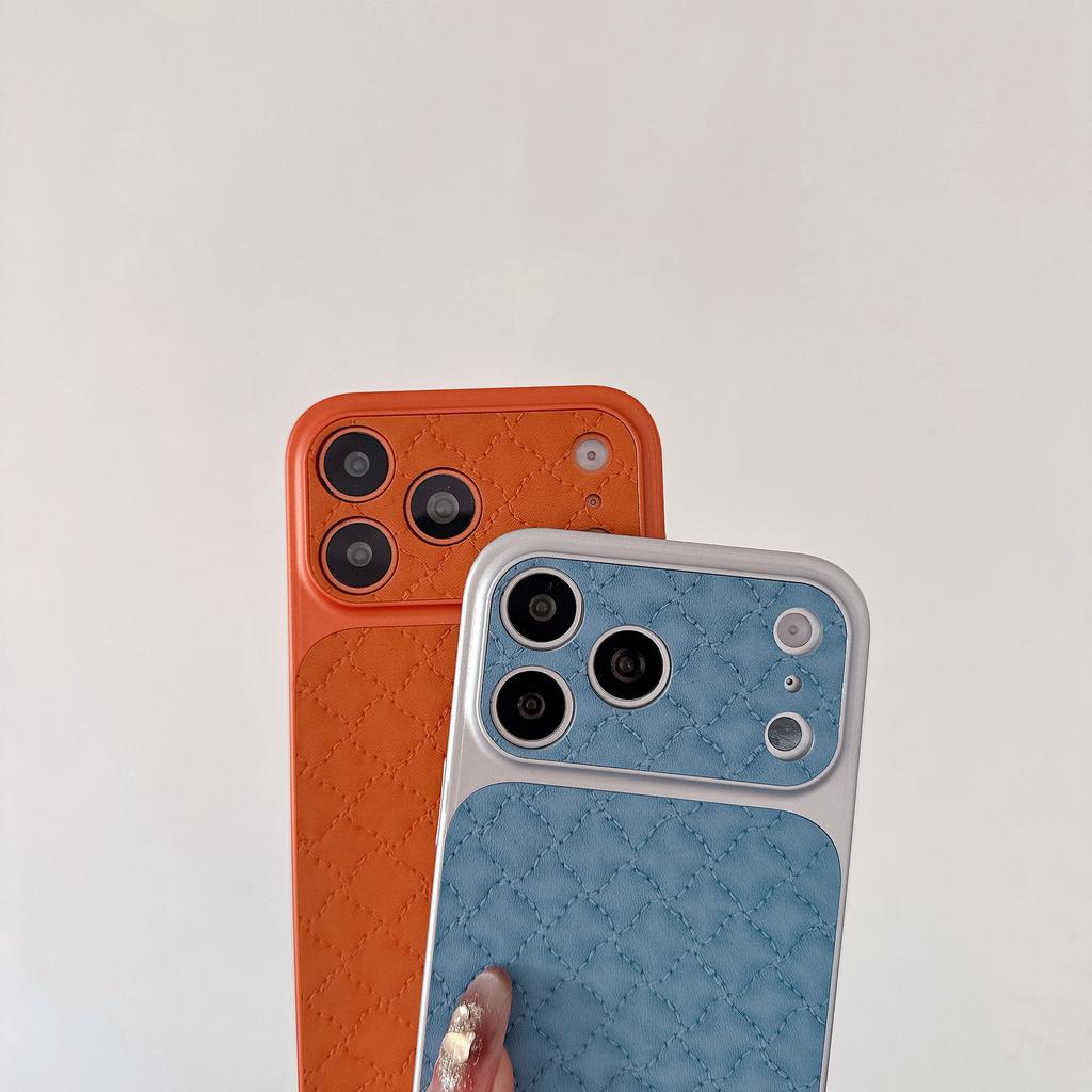European and American special protective case, suitable for iPhone17promax second change 17 grid anti-drop Apple mobile phone case factory