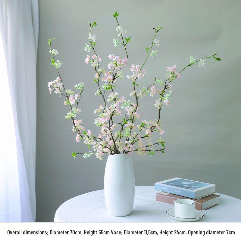 Artificial Silk Snow Willow Flower Arrangement for Indoor Decoration