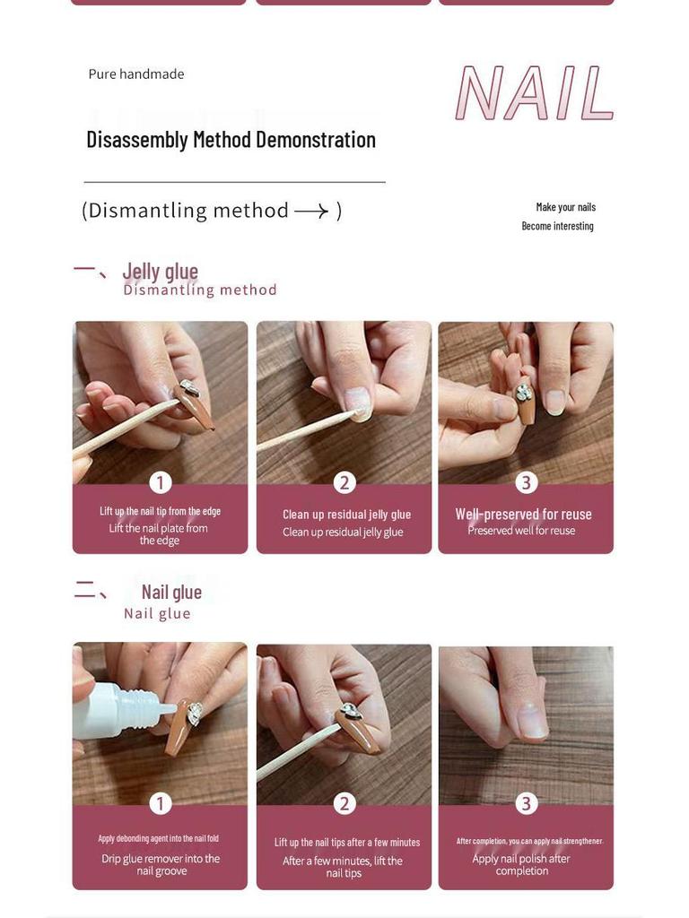 Handmade Super Long Rhinestone Bow Nail Art with Water Pipe Carving