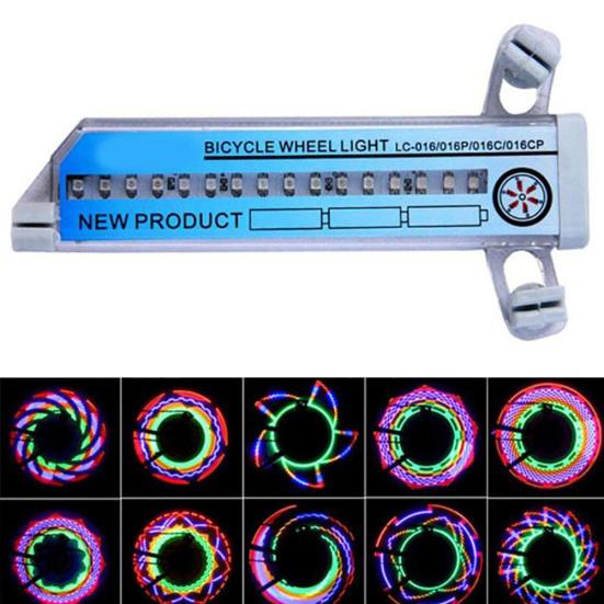 Colorful 32-LED Bike Light 32 Pattern Bicycle Tire Wheel Spoke Decorative Lamp