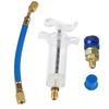AC Coolant Charging Set 1/4" SAE Adapter 30ml 1oz Car Air Conditioning Refrigerant Injector Quick Coupler Recharge Hose
