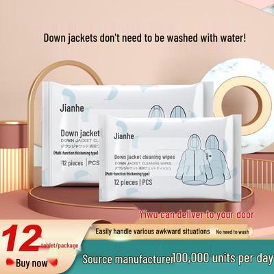 Toallitas para Chaqueta de Plumas de Limpieza en Seco - Quitamanchas y Aceite, Detergente Sin Lavado, Toallitas de Limpieza