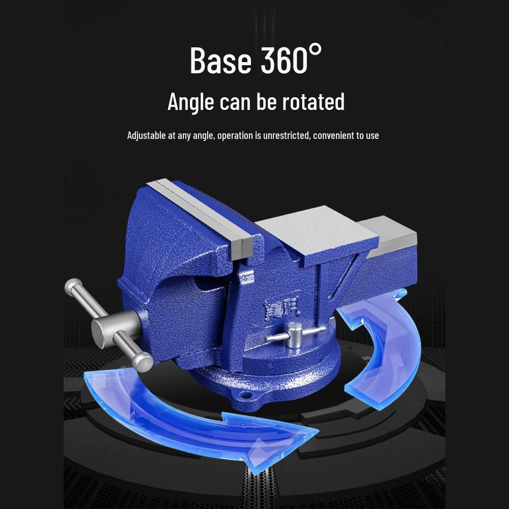 Meike 6-Inch Heavy Duty Multifunctional Bench Vise for Household Workbenches