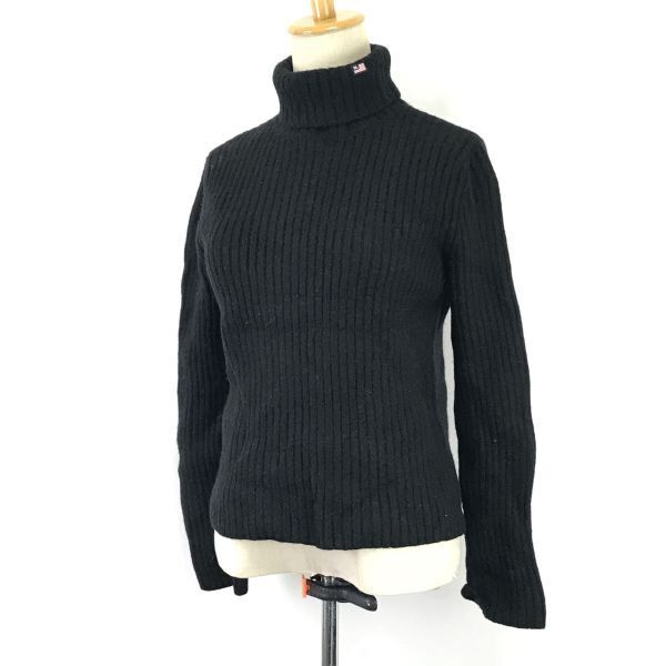

Excellent Condition POLO JEANS CO RALPH LAUREN Wool Turtleneck Sweater L Women Black