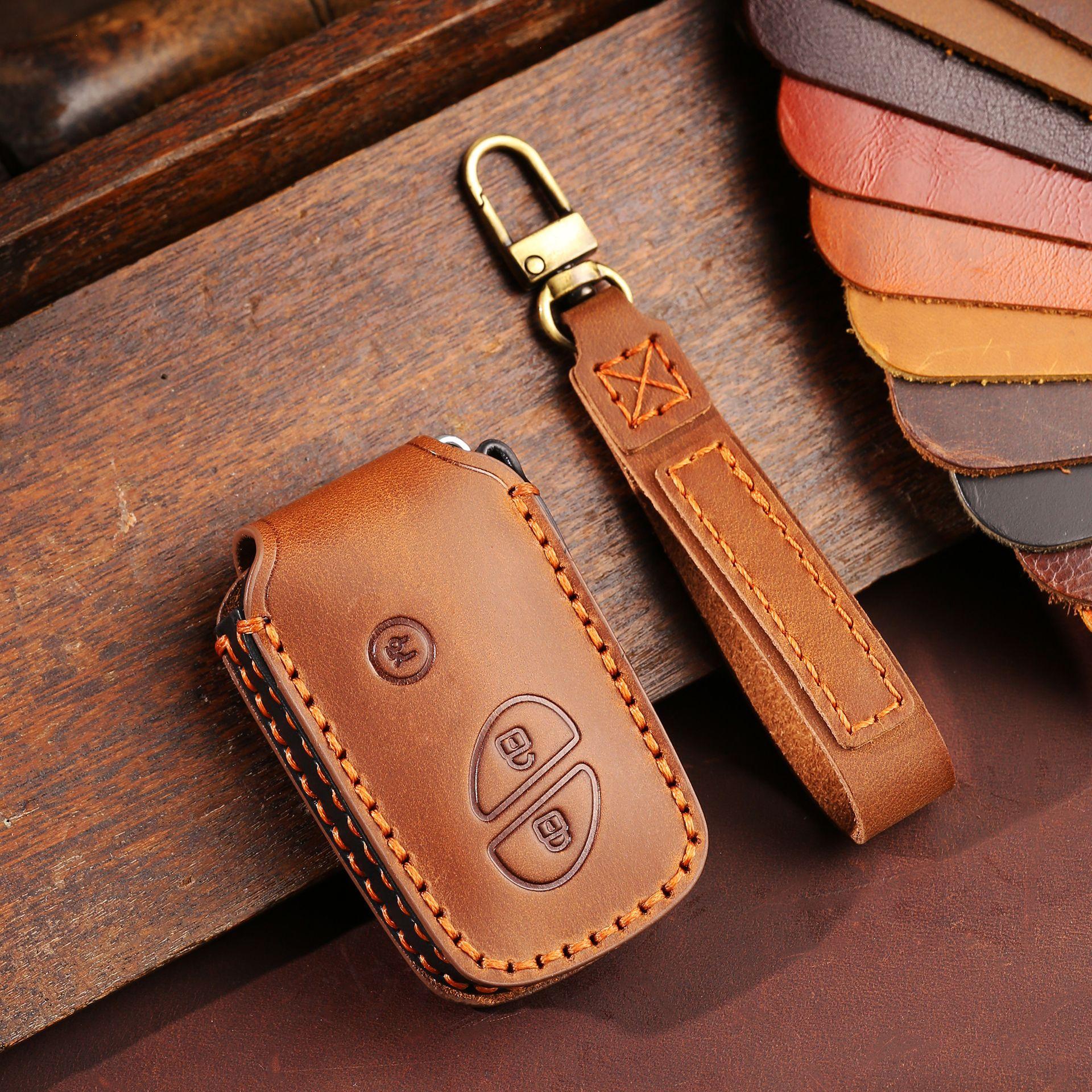 

Leather Car Key Cover Keychain Holder Case Protector for Lexus GS430 ES350 GS350 LX570 IS350 RX350 IS250 Smart Remote Keyless Go