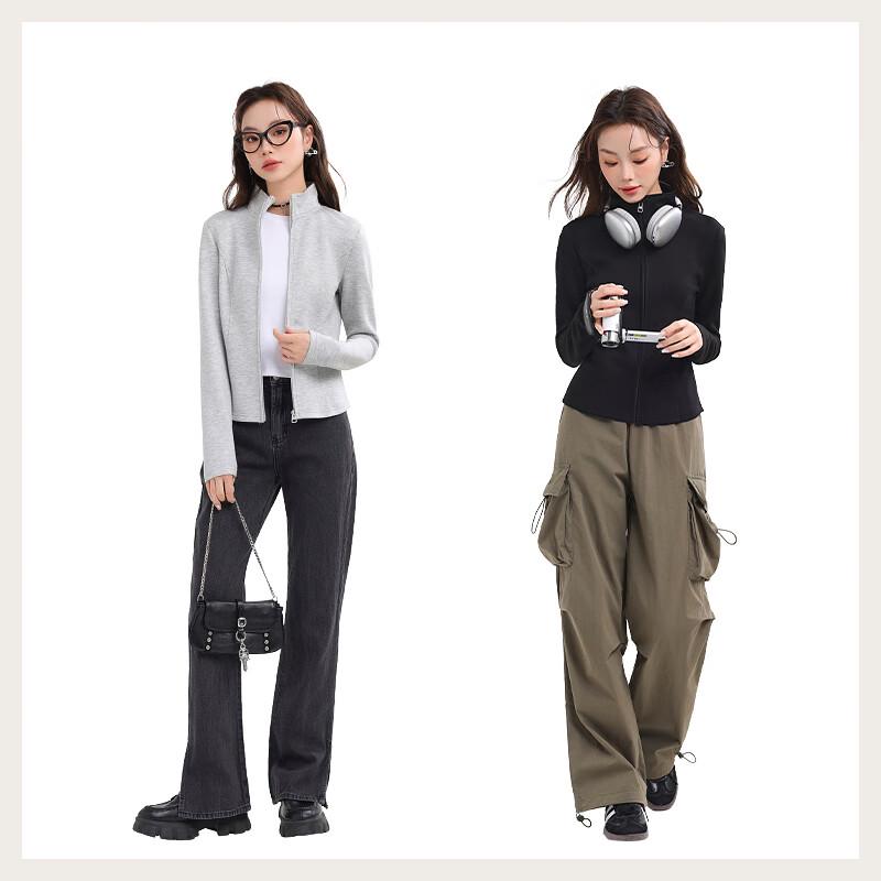 MJ STYLE Women's Fall/Winter Stand-Collar Cardigan