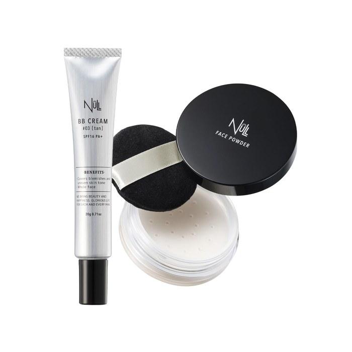 NULL Natural Cover BB Cream 20g (03 Tan Shade + Face Powder) 03 Tan Shade 2-Piece Set (BB Cream & Face Powder)