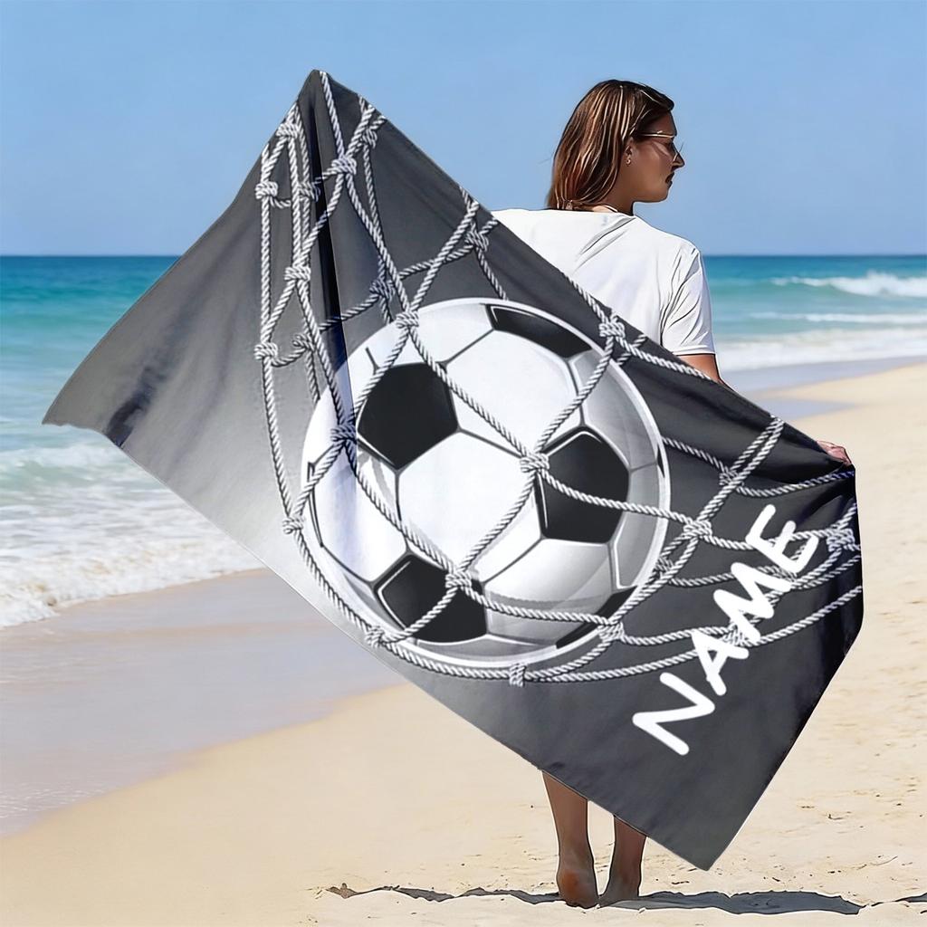 Customizable Beach Towel Soccer Enthusiasts Ideal for The Beach, Pool, Camping, And Parties The Perfect Gift for Soccer Players