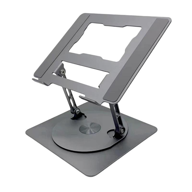 Aluminum Alloy Rotating Laptop Stand with Heat Dissipation, Folding and Height Adjustable.