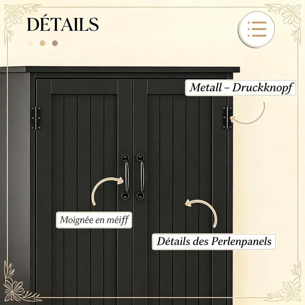 Elegant Storage Cabinet, Kitchen Cabinet, Kitchen Side