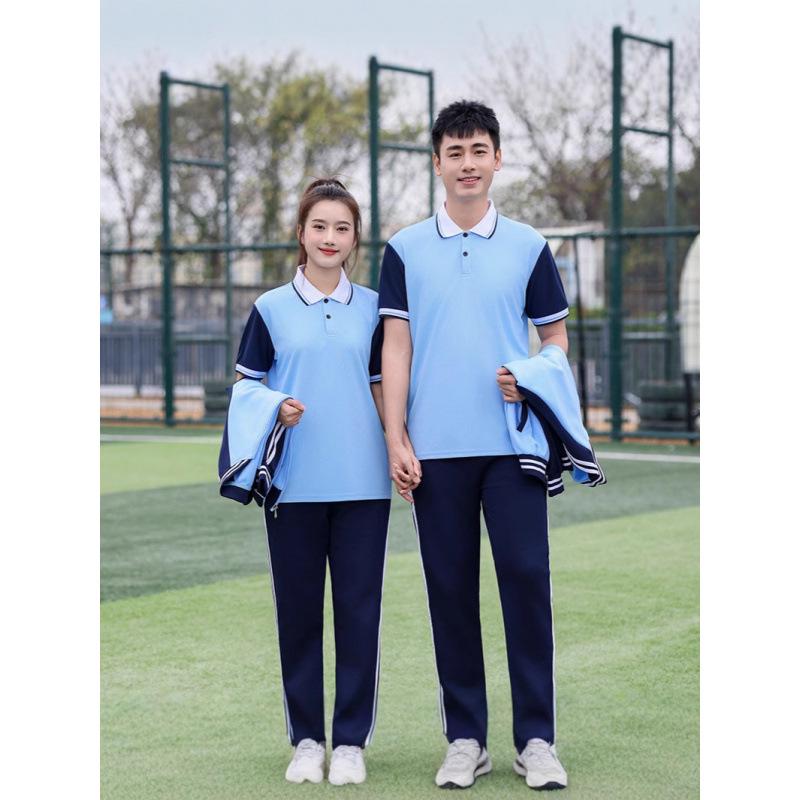 Unisex Middle School Uniform: Long Sleeve Three-Piece Sports Set for Junior & High School Students, Ideal for Spring, Autumn, and Sports Events.