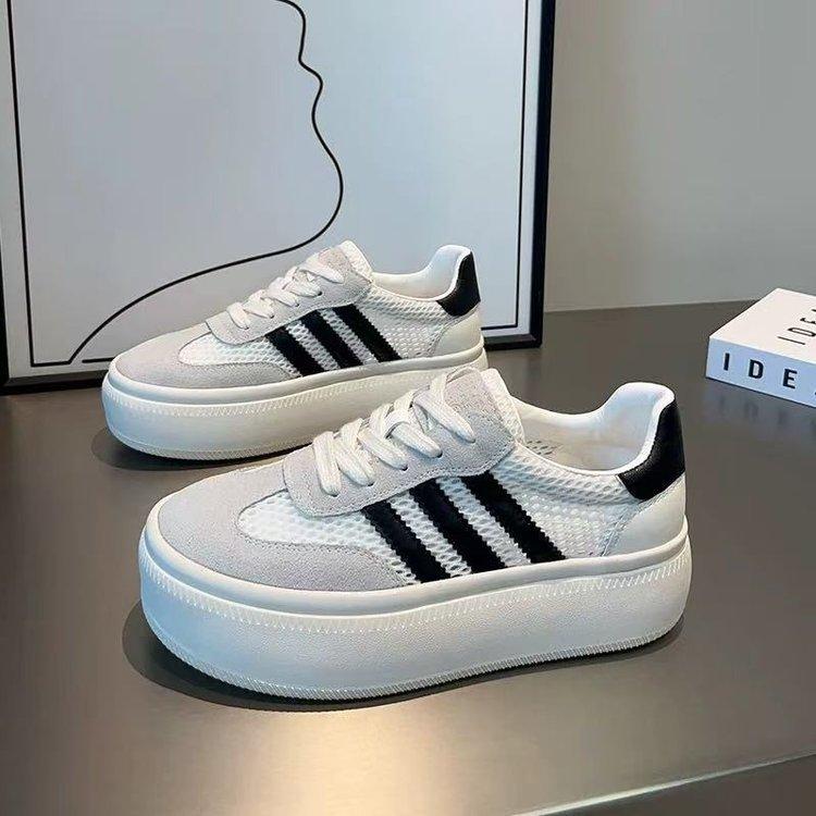 Dexun shoes women's 2025 new platform shoes versatile popular popular white shoes sports shoes women's shoes casual board shoes