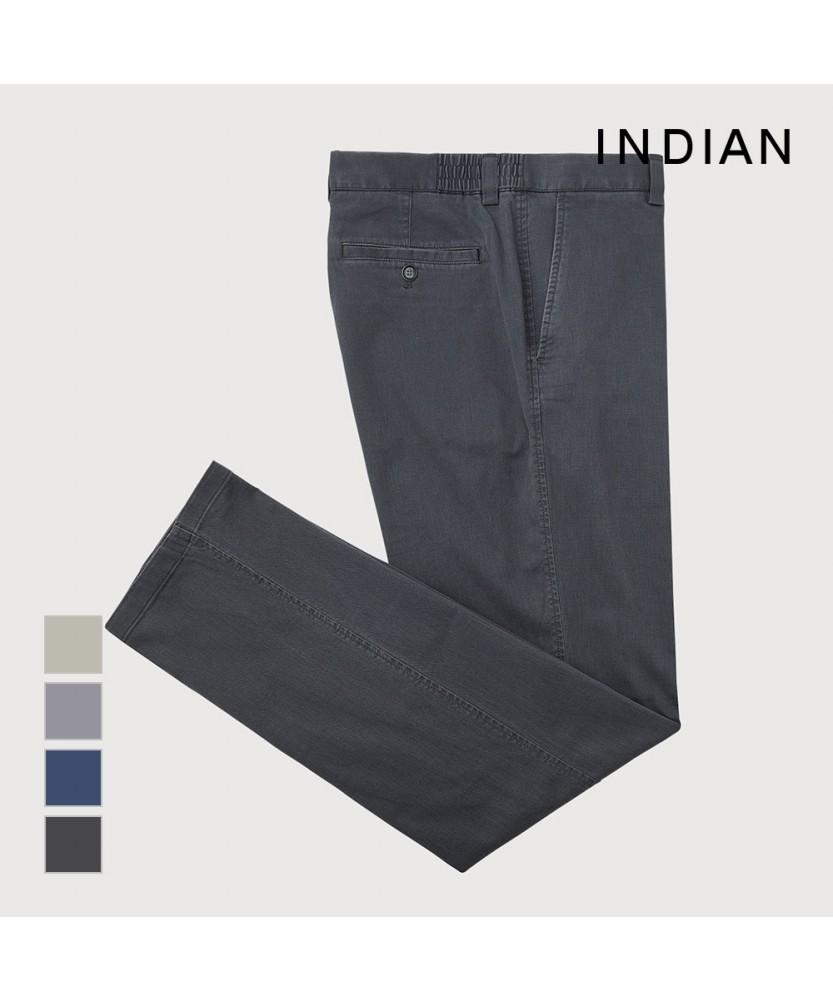 INDIAN Cotton Washed Slim Elastic Waist Pants_Mivdl4S1361 (B Type)
