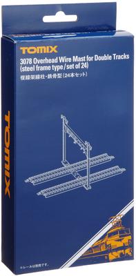 TOMIX N Gauge Double Track Overhead Column Steel Frame Type 24 Pieces S 3078 Railway Model Supplies