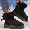 Fashion Women Winter Thickened Short Snow Boots Warm Casual Shoes Anti-slip Flat Bottom Booties for Students and Adults Zapatos De Mujer