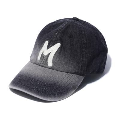 MAGOODGAN Headwear 9302 Chain-Embroidered Gray Denim Ball Cap