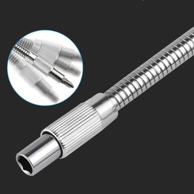 Portable Flexible Shaft Bit Holder 1/4 Hex Universal Screwdriver Extend Rod Versatile Multiple Angles Electric Drill Extend Rod