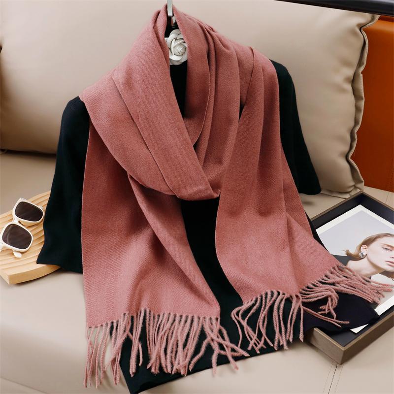 Winter Solid Scarf Women Cashmere Soft Warm Scarves Hijab Female Long Headband Shawl Wrap Bandana Foulard Echarpe Poncho Stoles