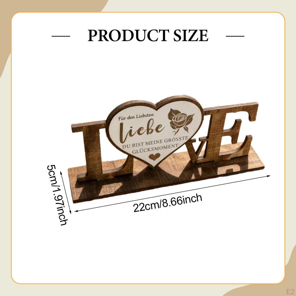 Table Decoration – Valentine's Day Sign, Romantic Novelty, Collectible, Engagement Decoration,