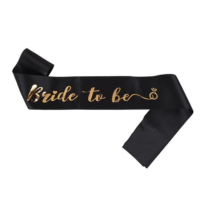Wedding Decoration Bride To Be Satin Sash Bachelorette Party Girl Hen Night Decoration Bridal Shower Supplies Gift