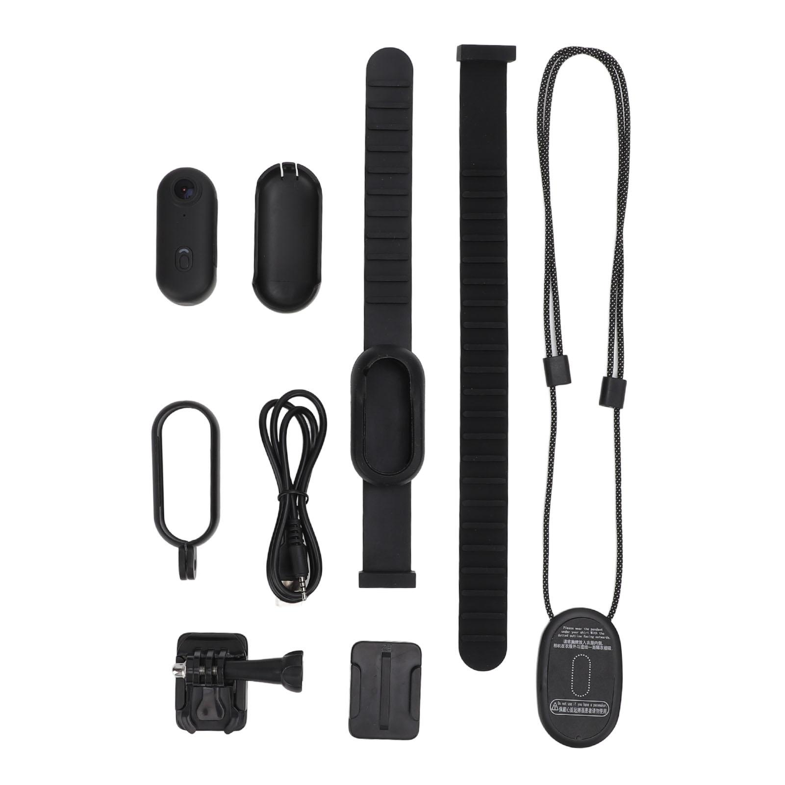 

Pet Collar Camera 1080P HD Wireless Wide Angle Magnetic Wearable Video Recorder Small Action Camera Black