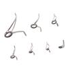 Steel Ceramic Guides Ring 7 Sizes Double Legs Fishing Rod Guides Rings for Freshwater Saltwater Rods