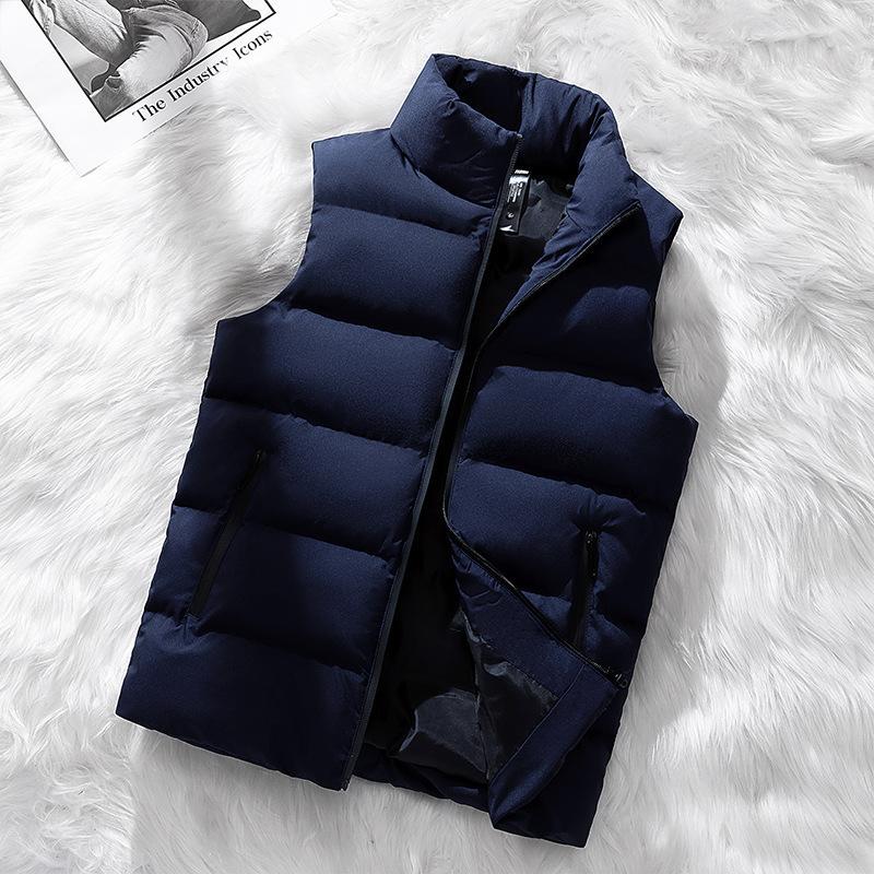 2025 vest men's jacket Korean version of the trend vest sleeveless thickened casual vest autumn and winter men's vest trend