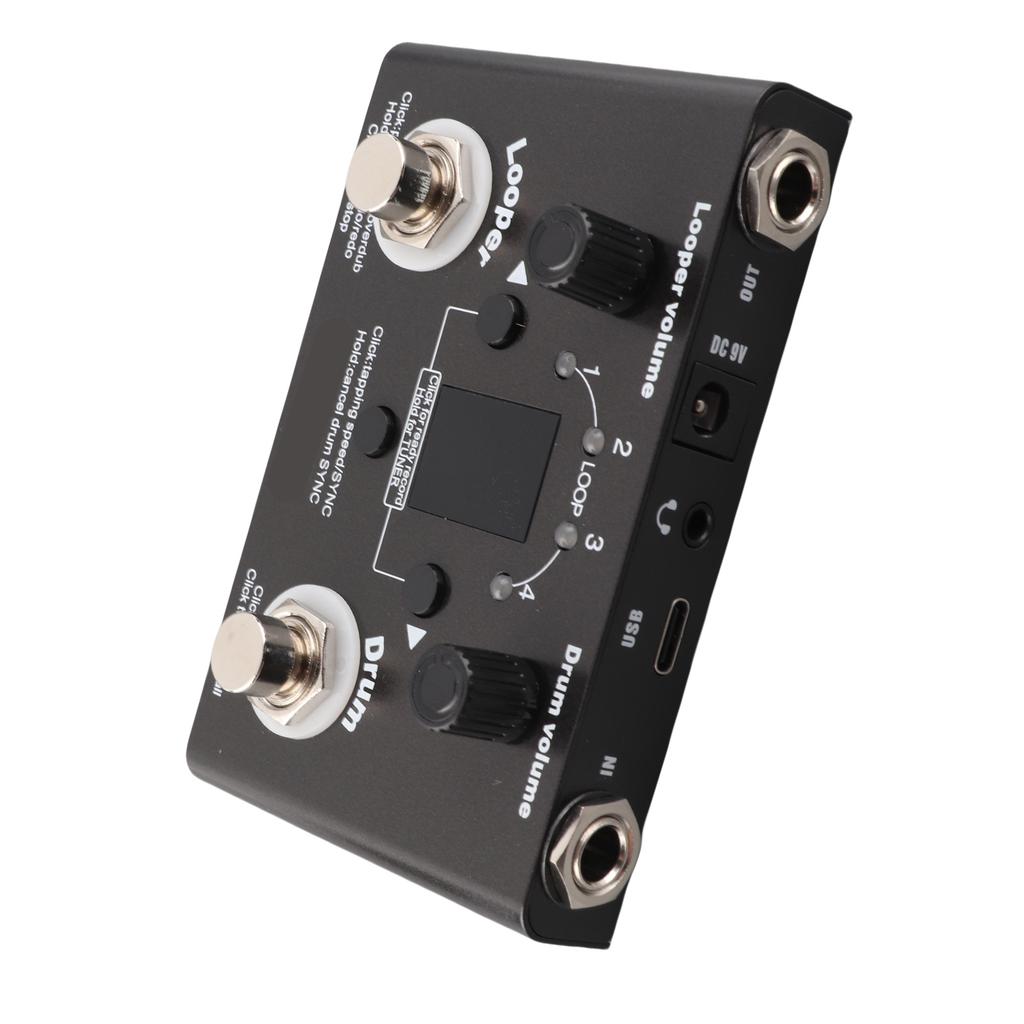 Drum Looper Pedal 4 Storage Location 11 Minutes Recording Time Metal Phrase Loop Effect Pedal with Tuner