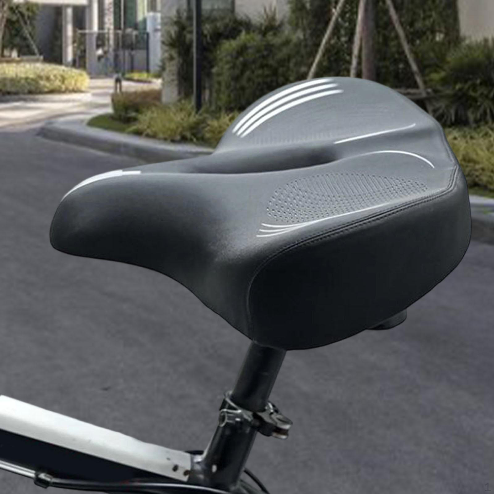 

Bike Seat Saddle Comfort Wide Breathable Anti Slip Cycling Shock Absorbing for Work Indoor