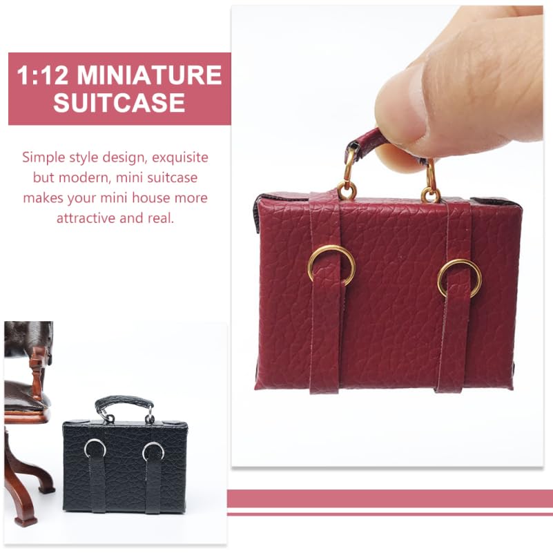 Alasum Set of 4 Miniature Vintage Wooden Cases for x x Mini Room Decor Suitcases, Dollhouses, 1.8 1.6 0.8 Inches,