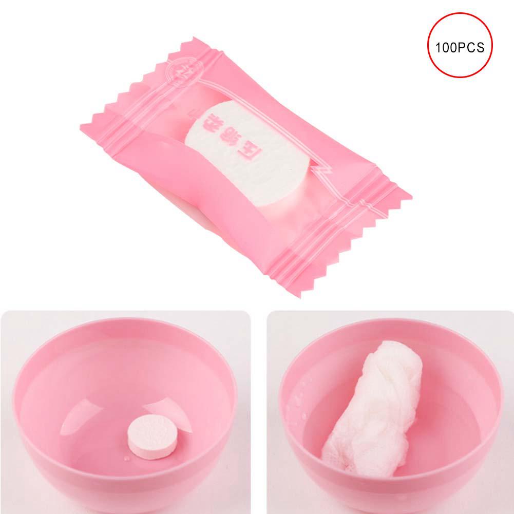 

100Pcs Disposable Non Woven Fabric Compressed Towel Face Cleaning Cloth Home Travel