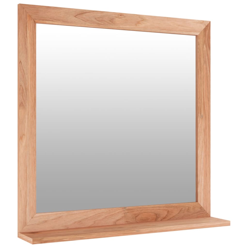 Wall Mirror 55x55 cm Solid Walnut Wood