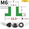 T-förmige Nylon-Dichtungsscheibe M3-M35 Gewinde Isolierabstandshalter