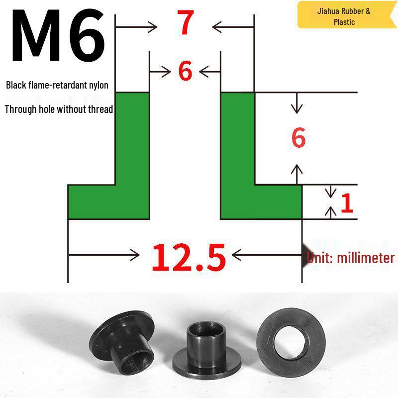 T-förmige Nylon-Dichtungsscheibe M3-M35 Gewinde Isolierabstandshalter