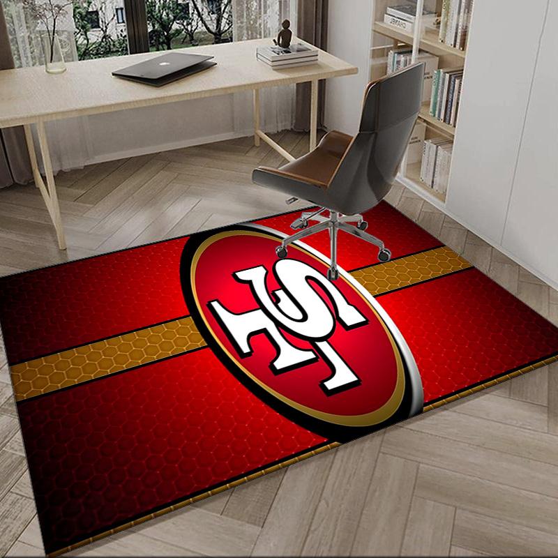 San Francisco Football Teppich, Küchenteppiche, Yogamatte, Rutschfeste Matten, Teppich für Badezimmer, Wohnzimmer Schlafzimmer, Camping Teppiche Weihnachtsgeschenk