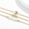 Bohemian metal beach beaded accessories women, simple multi-layer imitation pearl anklet