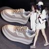 Leather retro little white shoes women's autumn new versatile thick-soled heightening casual shoes muffin sneakers board shoes