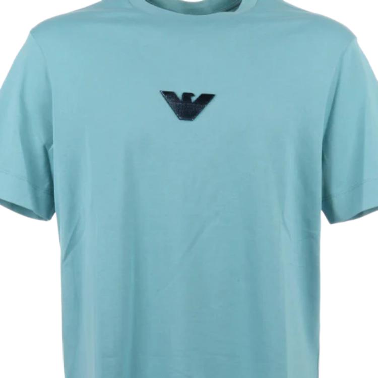 Emporio Armani Round Neck Logo Pullover Short Sleeve T-Shirt Men Tops 3D1TH0-1JOCZ-0744