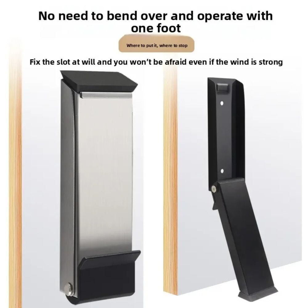 Self Adhesive Flip Door Stopper Kick Down Door Stop Folding Foot Pedal Door Positioner  Home