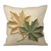 1Pc Pillow Cover With Leaf Pattern, Contemporary Style Soft Polyester Pillow Cover, Suitable For Sofas, Bedrooms, Outdoor,