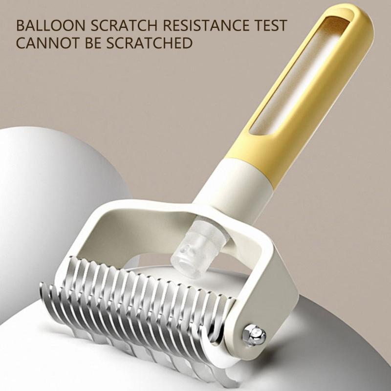 Pet Deshedding Brush With Massage Function Sprayer Dog Grooming Tool For Shedding Control And Coat Care