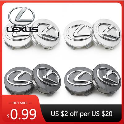 Interior Stickers 4Pcs 62mm Wheel Center Cap Logo Hub Cover Badge Emblem For IS250 IS200 CT200h GS300 LS430 RX450h LX570 I