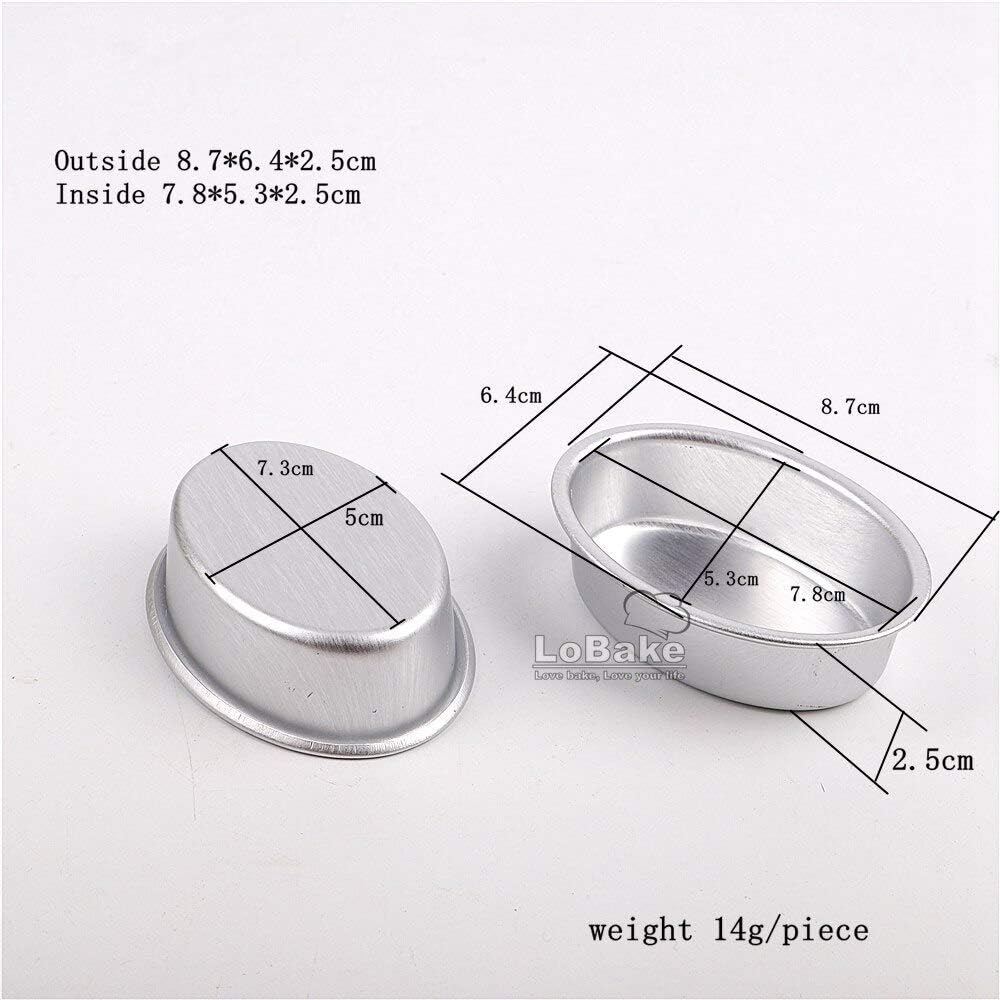10pcs mini size oval egg shape aluminium alloy metal cheese pan cake mold bread mould tart holder pudding jelly tin DIY bakery D00