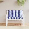 VidaXL Garden Bench Cushions Set of 2 Blue and White Stripes 361671