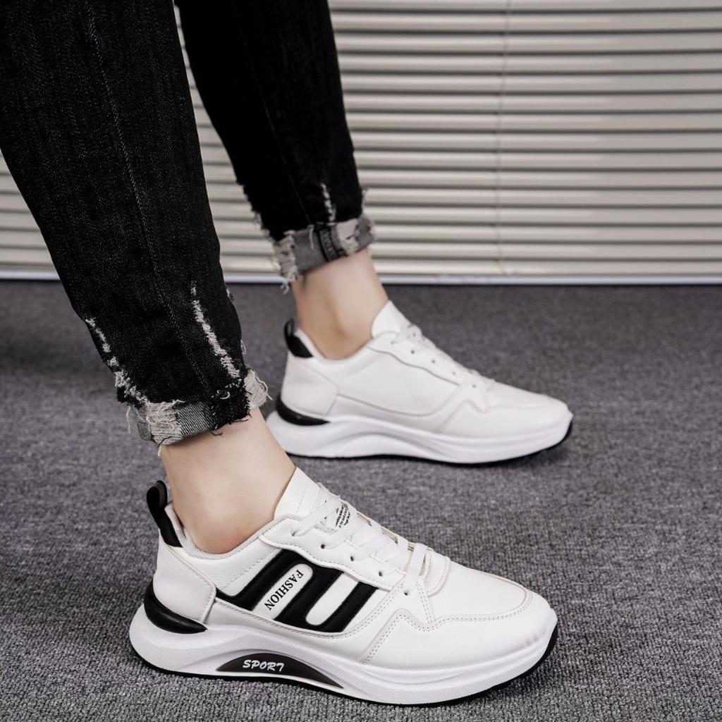 New men's shoes autumn leather men's shoes versatile casual shoes young students running shoes trendy shoes