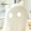 Gift for Cat Lovers 3D Printed Ghost Candle Holder, Spooky Figurine Small Halloween Party Prop with Warm Light Tabletop Home Decoration Miniature